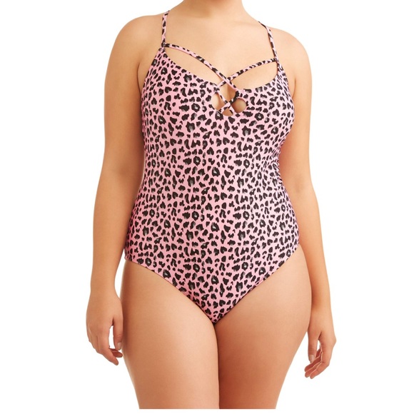 Leopard print one piece swimsuit - Picture 1 of 3